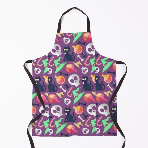 Item preview, Cute Halloween watercolor pattern, purple, boo, witch, candy, bat, witch hat, pumpkin, latest Halloween bestselling, trending designed and sold by August-E.