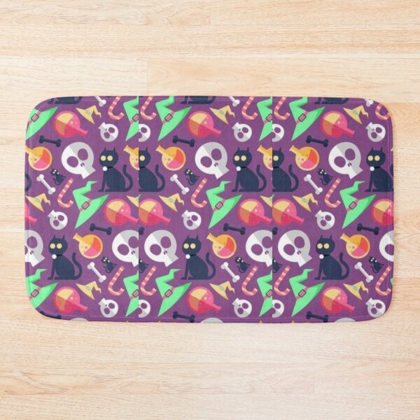 Item preview, Cute Halloween watercolor pattern, purple, boo, witch, candy, bat, witch hat, pumpkin, latest Halloween bestselling, trending designed and sold by August-E.