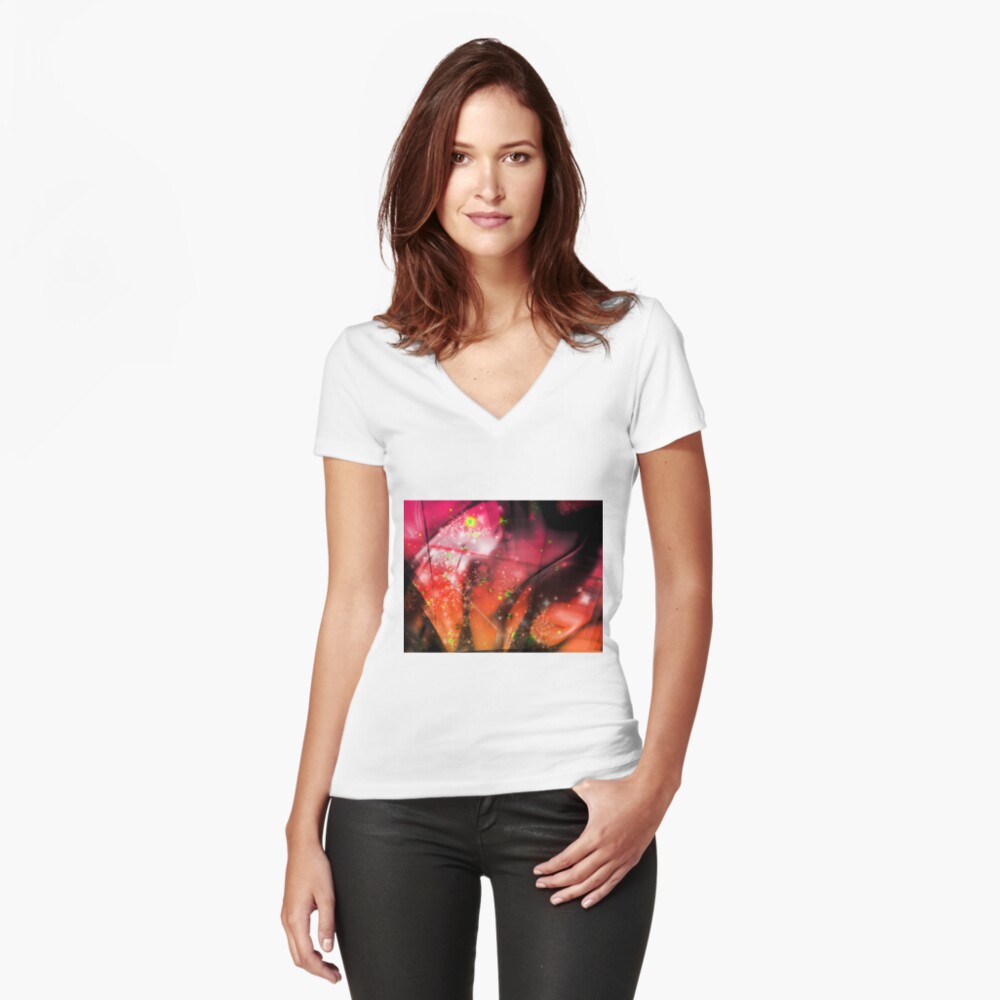 Item preview, Fitted V-Neck T-Shirt designed and sold by garretbohl.