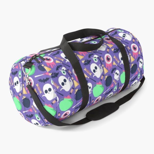 Item preview, Cute Halloween watercolor pattern, purple, boo, witch, eye, candy, bat, witch hat, pumpkin, latest Halloween bestselling, trending designed and sold by August-E.