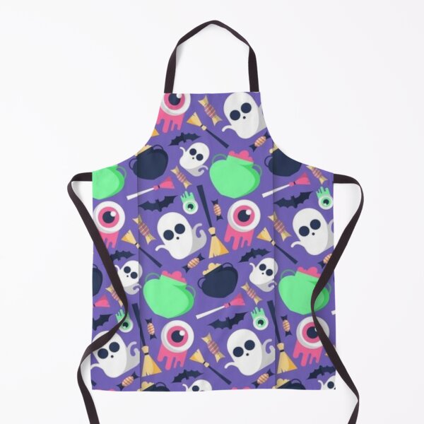 Item preview, Cute Halloween watercolor pattern, purple, boo, witch, eye, candy, bat, witch hat, pumpkin, latest Halloween bestselling, trending designed and sold by August-E.