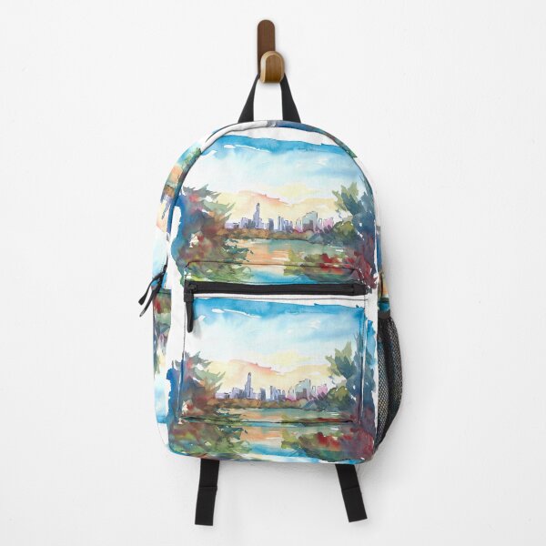 Item preview, New York Skyline View From Central Park With Pond designed and sold by artshop77.