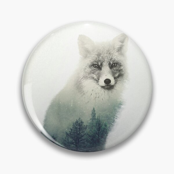 Aperçu de l'œuvre Woodland Animal Fox Double exposition créée et vendue par PrintsProject.
