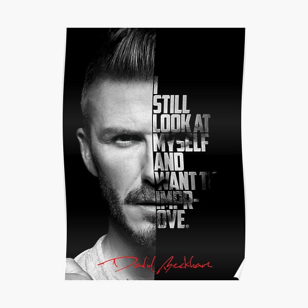 Poster 50x70 David Beckham Football Shirt 99 