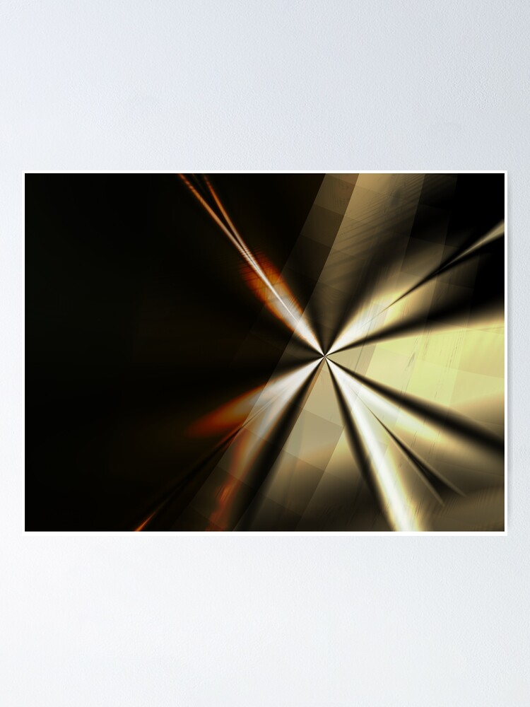 Alternate view of Brown and Gold Minimal Art Poster