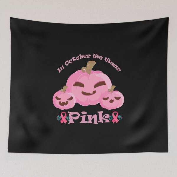 Item preview,  In October We Wear Pink Pumpkin Breast Cancer Halloween T-Shirt, Breast Cancer Halloween Design designed and sold by HananDesign13.
