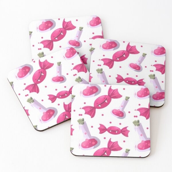 Item preview, Monster candy,  Cute Halloween watercolor pattern, white, pink, boo, witch, eye, candy, bat, witch hat, pumpkin, latest Halloween bestselling, trending designed and sold by August-E.