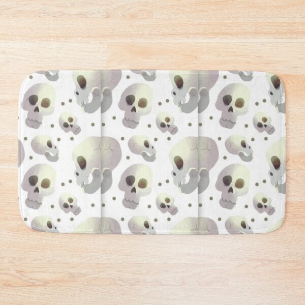 Item preview, Neon skull,  Cute Halloween watercolor pattern, white, boo, witch, eye, candy, bat, witch hat, pumpkin, latest Halloween bestselling, trending designed and sold by August-E.