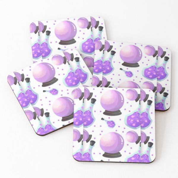 Item preview, Neon purple spell,  Cute Halloween watercolor pattern, white, boo, witch, eye, candy, bat, witch hat, pumpkin, latest Halloween bestselling, trending designed and sold by August-E.