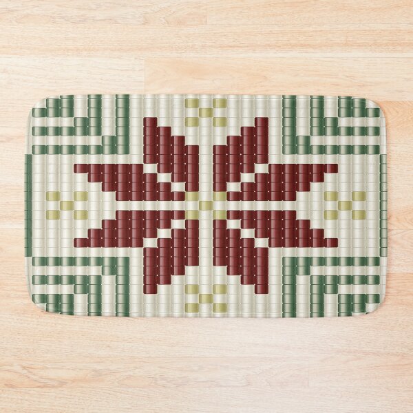 Item preview, Romanian folk motif 8 corner star beaded pattern designed and sold by folkyouall.