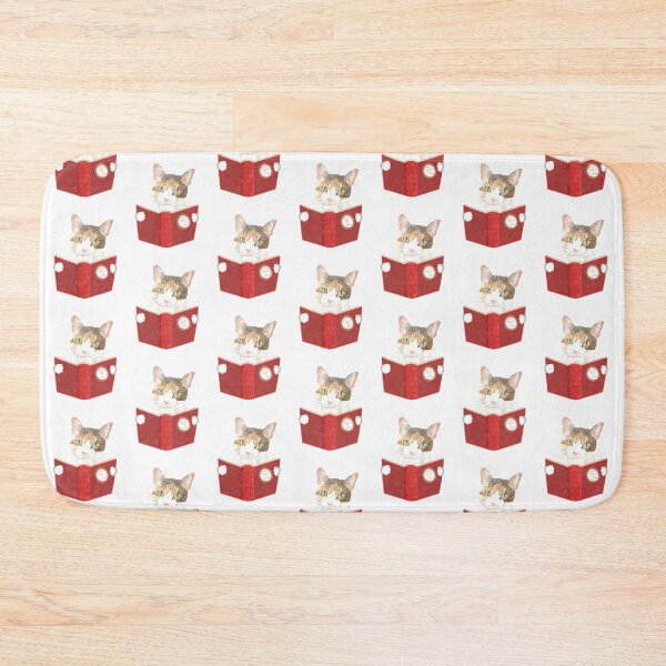 Item preview, Cat Bookworm Reading Book designed and sold by buzzcutart.
