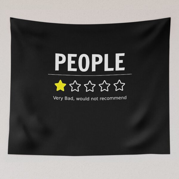 Item preview, People Very Bad Would Not Recommend, One Star Rating 2020 Introvert Ew People designed and sold by FP-POD.