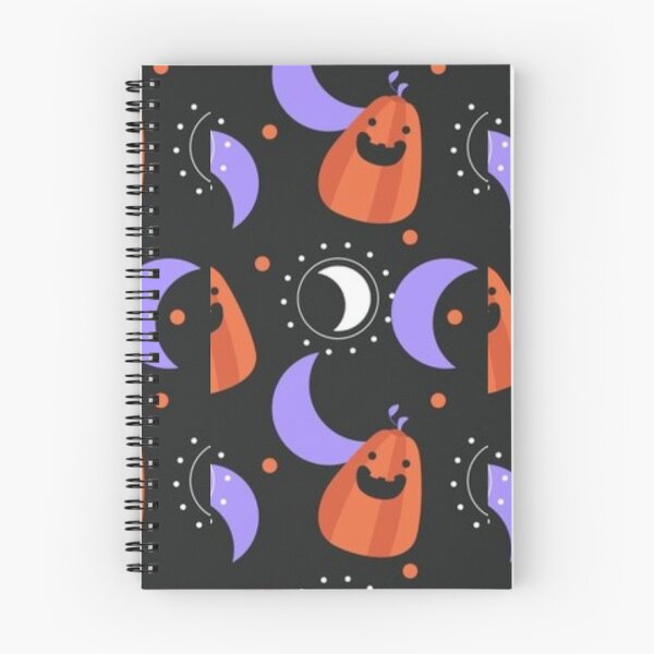 Item preview, Pumpkin, purple moon, spell, Cute Halloween watercolor pattern, white, boo, witch, eye, candy, bat, witch hat, pumpkin, latest Halloween bestselling, trending designed and sold by August-E.