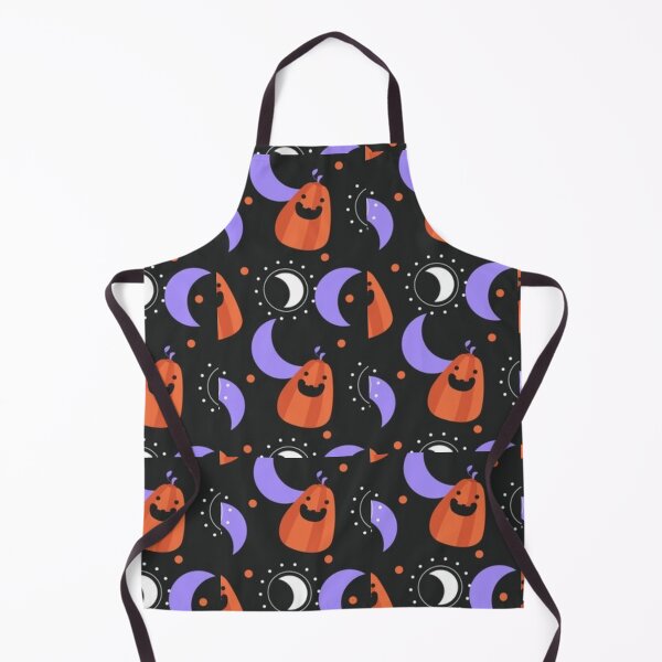 Item preview, Pumpkin, purple moon, spell, Cute Halloween watercolor pattern, white, boo, witch, eye, candy, bat, witch hat, pumpkin, latest Halloween bestselling, trending designed and sold by August-E.