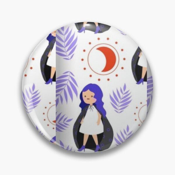 Item preview, Cute witch, purple moon, spell, Cute Halloween watercolor pattern, white, boo, witch, eye, candy, bat, witch hat, pumpkin, latest Halloween bestselling, trending designed and sold by August-E.