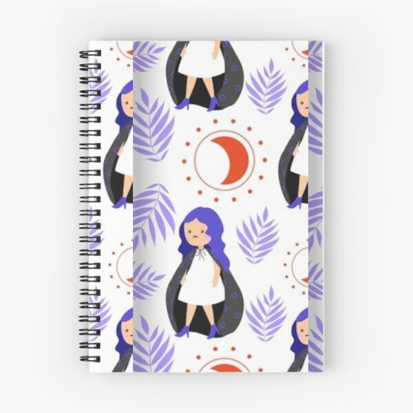 Item preview, Cute witch, purple moon, spell, Cute Halloween watercolor pattern, white, boo, witch, eye, candy, bat, witch hat, pumpkin, latest Halloween bestselling, trending designed and sold by August-E.