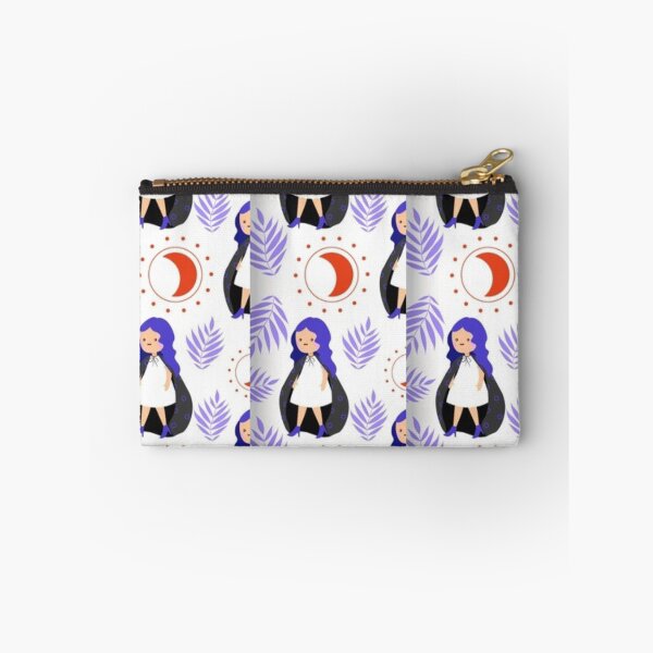 Item preview, Cute witch, purple moon, spell, Cute Halloween watercolor pattern, white, boo, witch, eye, candy, bat, witch hat, pumpkin, latest Halloween bestselling, trending designed and sold by August-E.