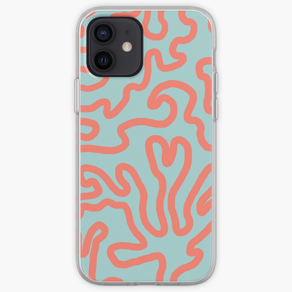 Coral lines pattern illustration iPhone Case & Cover