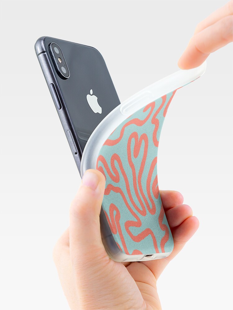 Alternate view of Coral lines pattern illustration iPhone Case & Cover