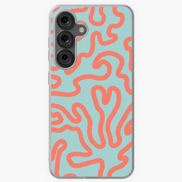 Ilustración de patrón de líneas de coral Funda blanda para Samsung Galaxy