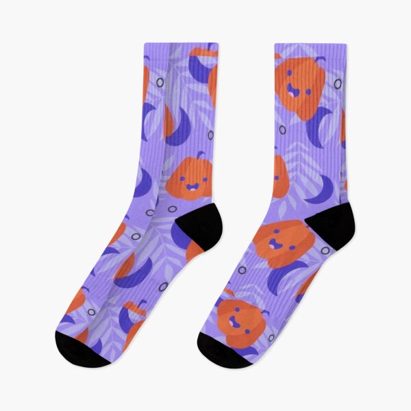Item preview, Cute pumpkin, purple moon, Cute Halloween watercolor pattern, purple, boo, witch, eye, candy, bat, witch hat, pumpkin, latest Halloween bestselling, trending designed and sold by August-E.