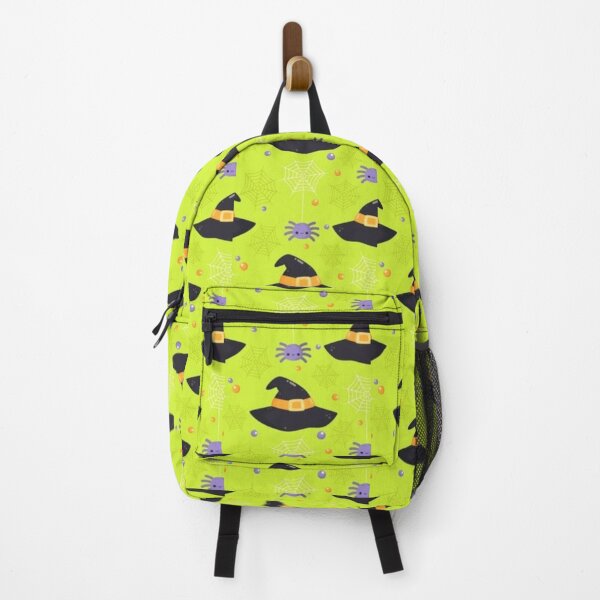 Item preview, Witch hat, neon green, Cute Halloween watercolor pattern, boo, witch, eye, candy, bat, witch hat, pumpkin, latest Halloween bestselling, trending designed and sold by August-E.