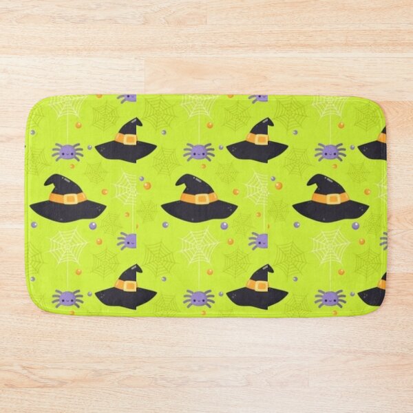 Item preview, Witch hat, neon green, Cute Halloween watercolor pattern, boo, witch, eye, candy, bat, witch hat, pumpkin, latest Halloween bestselling, trending designed and sold by August-E.