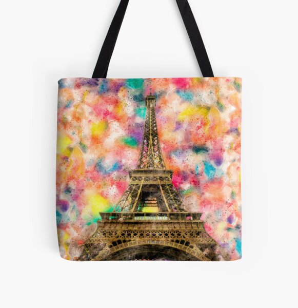 Item preview, Eiffel Tower Colorful Watercolor designed and sold by lugamor.