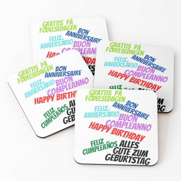 Item preview, Happy Birthday in multiple Languages designed and sold by ajtechdesigns.