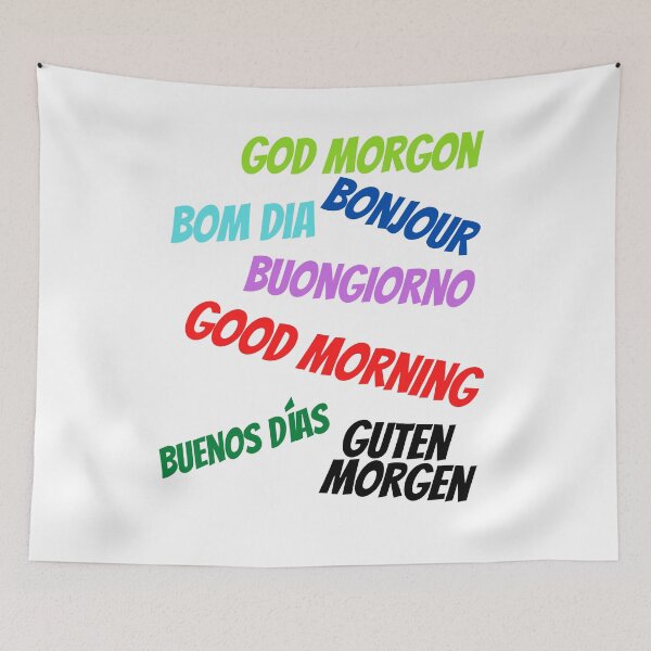 Item preview, Good Morning in multiple Languages designed and sold by ajtechdesigns.