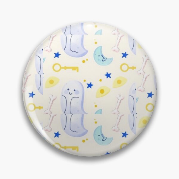 Item preview, Blue boo, moon, cute Halloween watercolor pattern, boo, witch, candy, bat, witch hat, pumpkin, latest Halloween bestselling, trending designed and sold by August-E.
