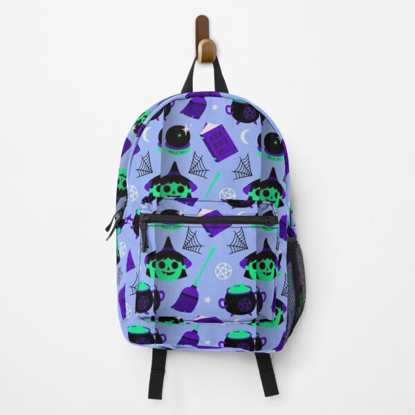 Item preview, Book of spells, purple, green, neon, black, Cute Halloween watercolor pattern, boo, witch, eye, candy, bat, witch hat, pumpkin, latest Halloween bestselling, trending designed and sold by August-E.