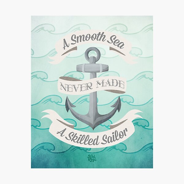 Smooth Sea Anchor Photographic Print