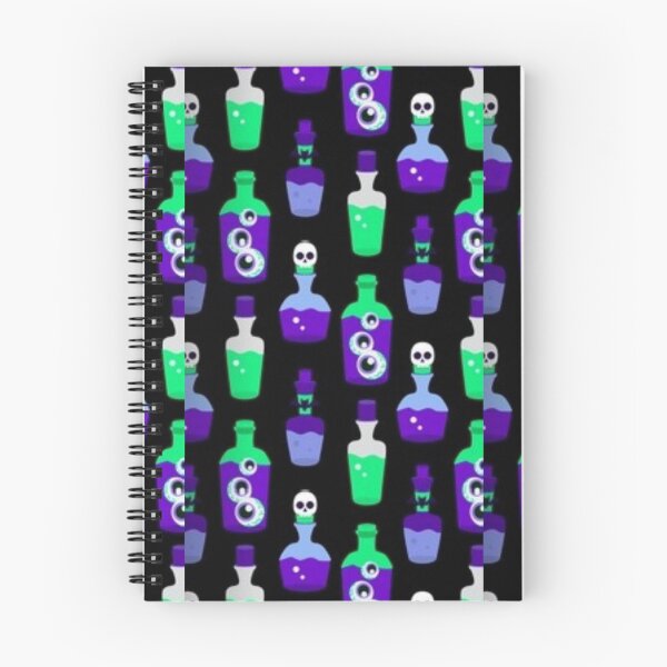 Item preview, Neon potion, purple, green, black, Cute Halloween watercolor pattern, boo, witch, eye, candy, bat, witch hat, pumpkin, latest Halloween bestselling, trending designed and sold by August-E.