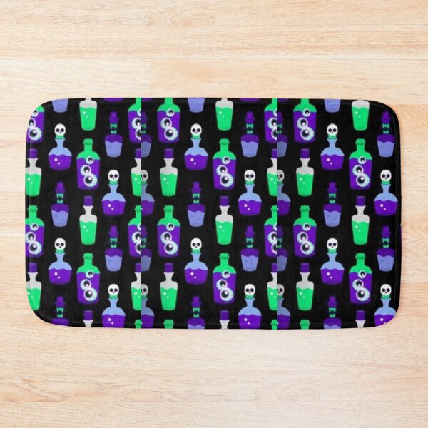 Item preview, Neon potion, purple, green, black, Cute Halloween watercolor pattern, boo, witch, eye, candy, bat, witch hat, pumpkin, latest Halloween bestselling, trending designed and sold by August-E.