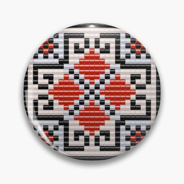 Item preview, Romanian folk motif Ram's Horns / "Coarnele Berbecului" beaded pattern designed and sold by folkyouall.