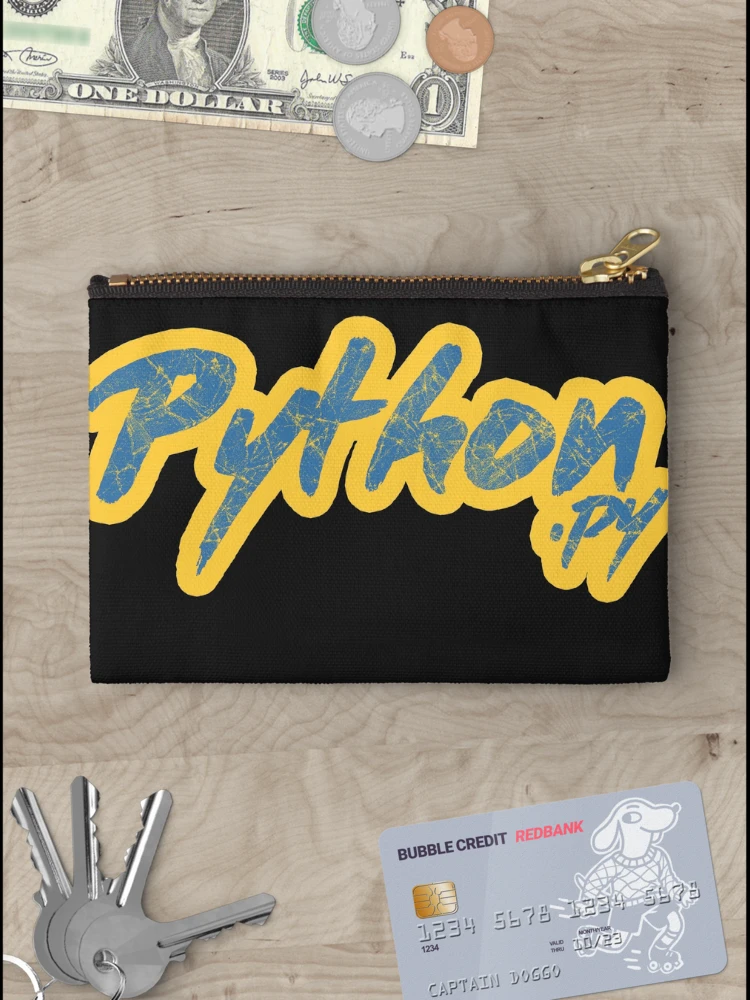 Thumbnail 3 of 4, Zipper Pouch, Python Py Blue designed and sold by WCP Store.