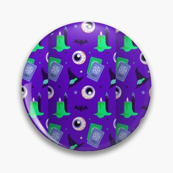 Item preview, Neon Tarot, witch, purple, green, black, Cute Halloween watercolor pattern, boo, witch, eye, candy, bat, witch hat, pumpkin, latest Halloween bestselling, trending designed and sold by August-E.