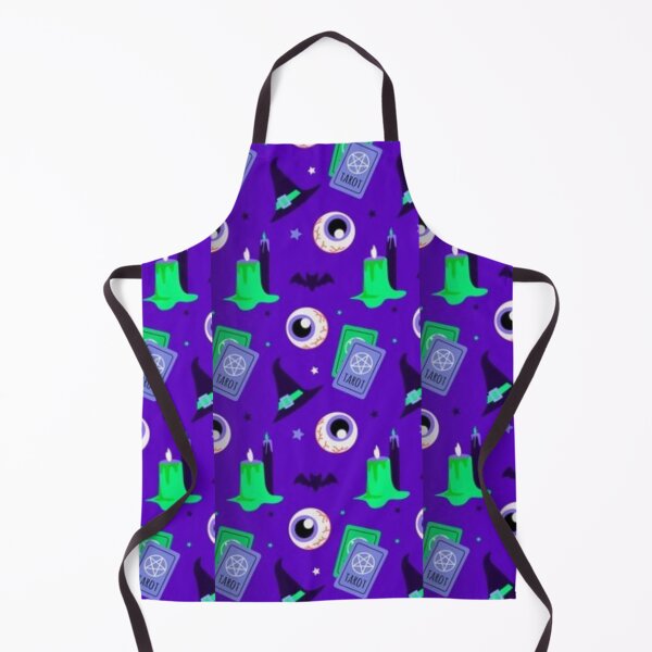 Item preview, Neon Tarot, witch, purple, green, black, Cute Halloween watercolor pattern, boo, witch, eye, candy, bat, witch hat, pumpkin, latest Halloween bestselling, trending designed and sold by August-E.