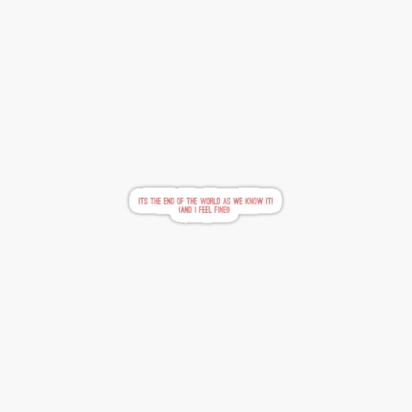 Rem Lyrics Stickers Redbubble