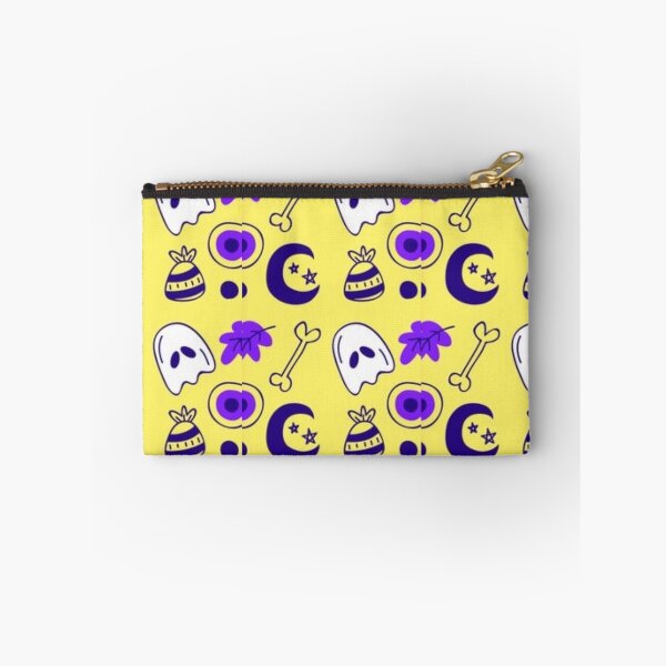 Item preview, Cute sketch pattern, purple, yellow, white, Cute Halloween watercolor pattern, boo, witch, eye, candy, bat, witch hat, pumpkin, latest Halloween bestselling, trending designed and sold by August-E.