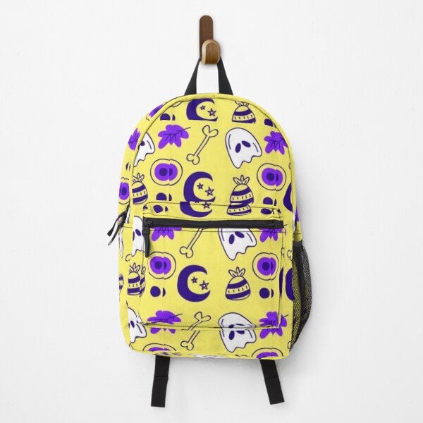Item preview, Cute sketch pattern, purple, yellow, white, Cute Halloween watercolor pattern, boo, witch, eye, candy, bat, witch hat, pumpkin, latest Halloween bestselling, trending designed and sold by August-E.