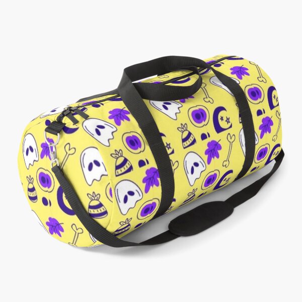 Item preview, Cute sketch pattern, purple, yellow, white, Cute Halloween watercolor pattern, boo, witch, eye, candy, bat, witch hat, pumpkin, latest Halloween bestselling, trending designed and sold by August-E.