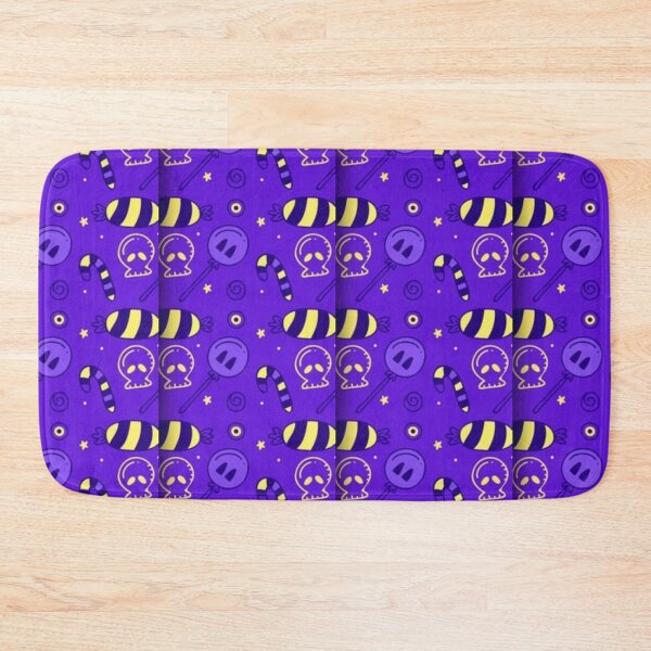Item preview, Cute sketch pattern, purple, yellow, Cute Halloween watercolor pattern, boo, witch, eye, candy, bat, witch hat, pumpkin, latest Halloween bestselling, trending designed and sold by August-E.