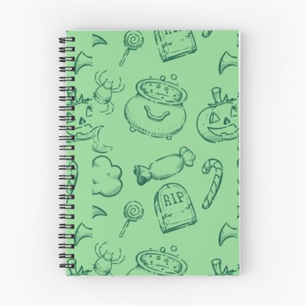 Item preview, Cute sketch pattern, green, Cute Halloween watercolor pattern, boo, witch, eye, candy, bat, witch hat, pumpkin, latest Halloween bestselling, trending designed and sold by August-E.