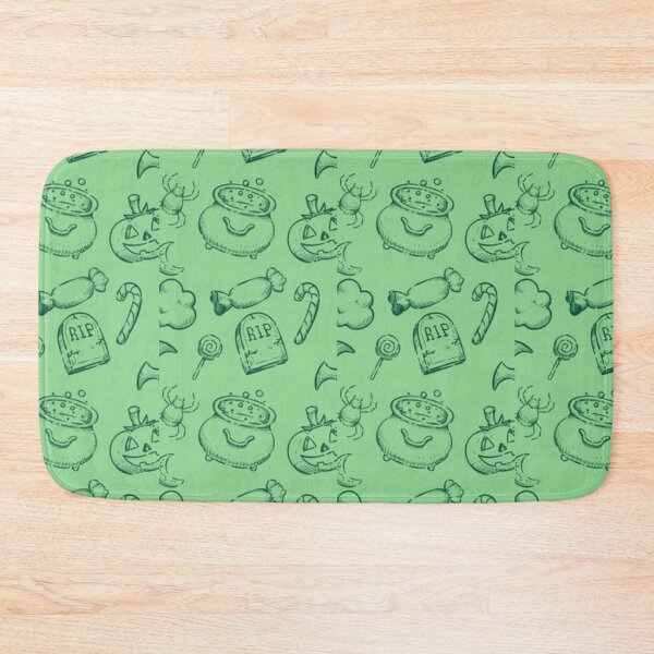 Item preview, Cute sketch pattern, green, Cute Halloween watercolor pattern, boo, witch, eye, candy, bat, witch hat, pumpkin, latest Halloween bestselling, trending designed and sold by August-E.