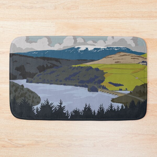 Item preview, Ladybower Reservoir - Peak District - Snake Pass - Travel Poster designed and sold by Inflict Design.