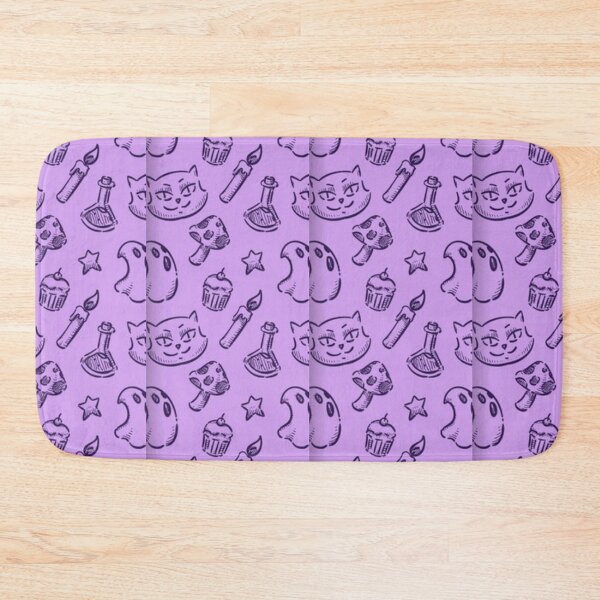 Item preview, Cute sketch pattern, purple, Cute Halloween watercolor pattern, boo, witch, eye, candy, bat, witch hat, pumpkin, latest Halloween bestselling, trending designed and sold by August-E.