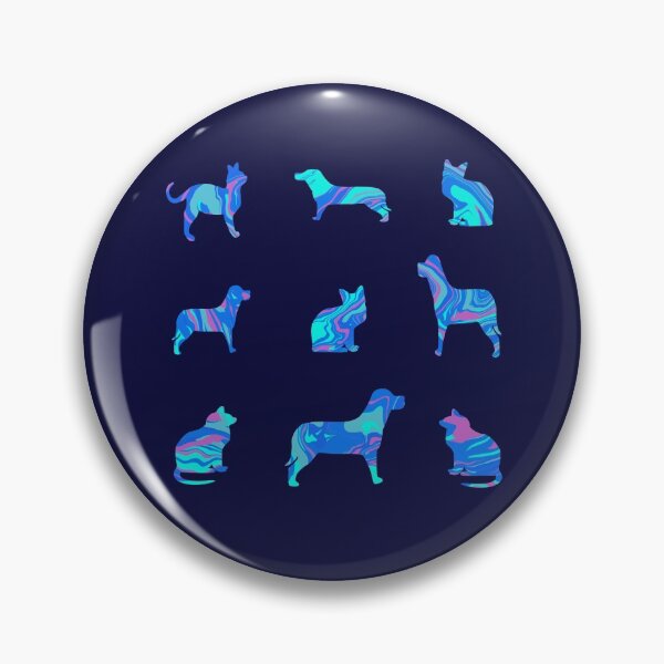 Item preview, Turquoise Bubblegum Pattern Cats n Dogs Sticker Pack designed and sold by AMSonArt.