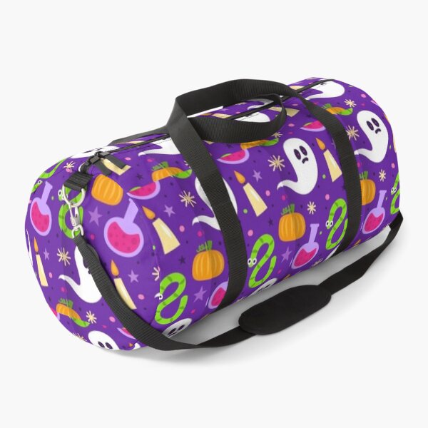 Item preview, Colorful pattern, green, purple, Cute Halloween watercolor pattern, boo, witch, eye, candy, bat, witch hat, pumpkin, latest Halloween bestselling, trending designed and sold by August-E.